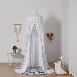 ciel de lit bébé blanc
