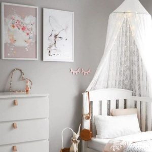 ciel de lit bébé blanc transparent