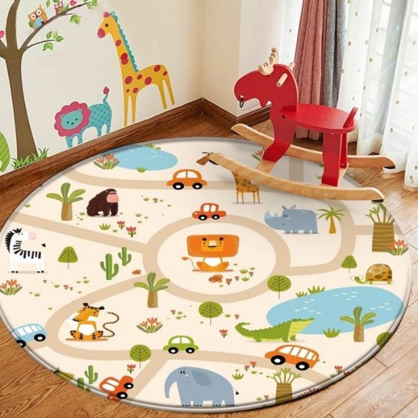 tapis rond chambre garçon